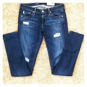 AG Ripped Skinny Jeans